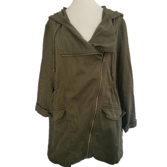 OLD Navy Army Green Hooded Utility Jacket Size S - Picture 1 of 7